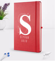 BK Gift Kişiye Özel İsimli Kırmızı Termo Deri Defter 16x24cm Model 34