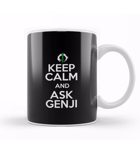 Keep Calm And Ask Genji Overwatch Kupa Bardak Porselen