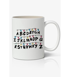 Stranger Things Alphabet Christmas Lights Yılbaşı Temalı Beyaz Kupa Bardak Arkadaşa Sevgiliye Hediye