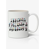 Stranger Things Alphabet Christmas Lights Yılbaşı Temalı Beyaz Kupa Bardak Arkadaşa Sevgiliye Hediye