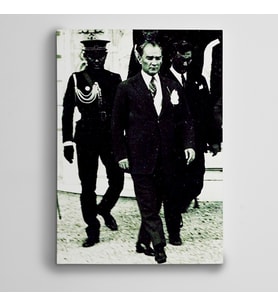 Atatürk Siyah Beyaz 21 Kanvas Tablo