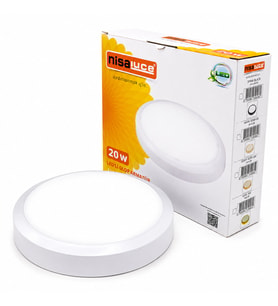 20W BEYAZ METAL KASA SIVA ÜSTÜ YUVARLAK LEDLİ GLOP ARMATÜR IP20 6500K - 1800Lm E1212/B (5680)