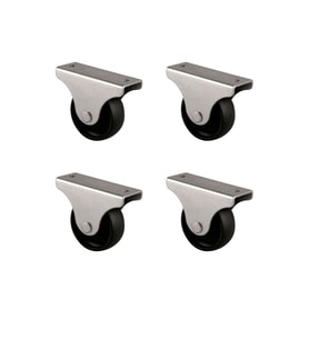 Furç Sabit Teker - 38MM - Siyah HKS229 - 4 Adet
