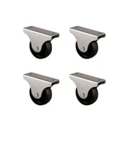 Furç Sabit Teker - 38MM - Siyah HKS229 - 4 Adet