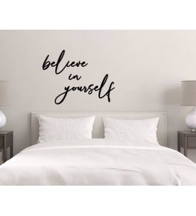 BK Home Believe In Yourself Duvar Yazısı-1 (Siyah)