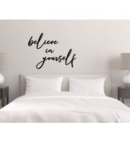 BK Home Believe In Yourself Duvar Yazısı-1 (Siyah)