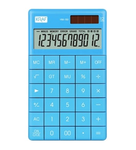 KRAF 12 HANE MASAÜSTÜ HESAP MAKİNESİ HM-180 BL MAVİ