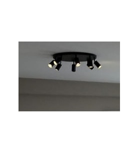 mylights ampllü 60 cm siyah led avize hareketli başlıklar led avize salon avize 8li led avize