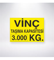 Vinç Taşıma Kapasitesi 3.000 KG 21x28 Arkası Yapışkanlı Levha