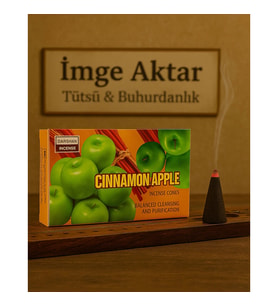 Darshan İncense Cinnamon&Apple Tarçın&Elma Konik Tütsü 10 Adet