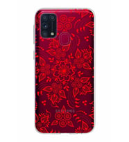 Samsung Galaxy M31 Kapak Nostalji Desen Tasarımlı Şeffaf Silikon Kılıf