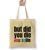 Nurse Gift İdea Funny Saying Quote Nursing Medical Bez Çanta Uzun Saplı