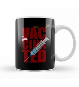Vaccinated Christmas Kupa Bardak Porselen