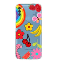 PrintiFy Samsung Galaxy A11 ile Uyumlu Water Color 5  Kamera Korumalı Şeffaf  Kılıf