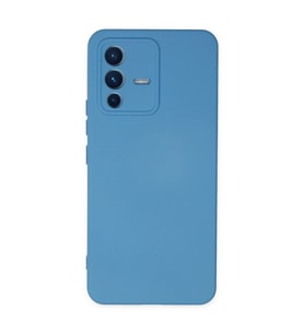 Vivo V23 5g Kılıf Nano İçi Kadife Silikon - Mavi