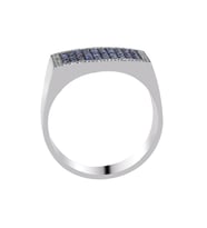 0.40 Karat Pırlanta 1.10 ct Safir 18 Ayar Altın Erkek Yüzüğü