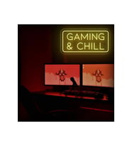 GAMING & CHILL Yazılı Neon Tabela