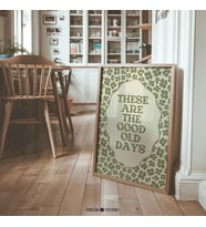 Bunlar Eski Güzel Günler Tipografisi, Sönük Yeşil Poster