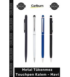 #Kalem Promosyon Baskılı Şık Kurumsal Hediye Dokunmatik Metal Tükenmez Touchpen Kalem Mavi