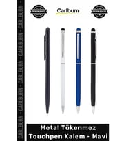 #Kalem Promosyon Baskılı Şık Kurumsal Hediye Dokunmatik Metal Tükenmez Touchpen Kalem Mavi