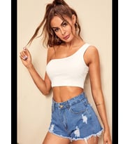 Fantezia Night Kadın Leopar Desenli Tek Omuz Crop Büstiyer