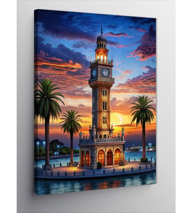 Kanvas Tablo İzmir Saat Kulesi