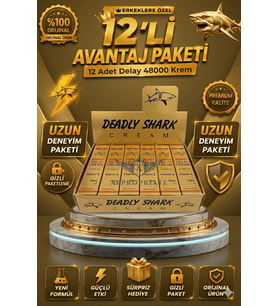 Shark Delay 48000 1 Kutu 12 Adet - Orjinal Ürün Ücretsiz Kargo Gizli Gönderim