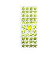 Sticker Kabartmalı Stiker Defter, Planlayıcı Etiket Sarı Yıldız (cb378-424) 16x7 cm