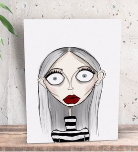 BK Gift Hardly Visible Ego Tasarımlı Dekoratif Mini Kanvas Tablo 15x20cm-1