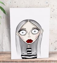 BK Gift Hardly Visible Ego Tasarımlı Dekoratif Mini Kanvas Tablo 15x20cm-1