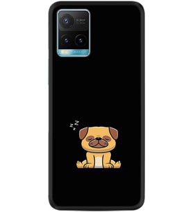 Vivo Y33S Kılıf Resimli Desenli Silikon Platinium Series Uyuyan Köpek 1875