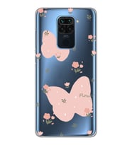 Xiaomi Redmi NOTE 9 Uyumlu Kelebek Tasarımlı Şeffaf Telefon Kılıfı