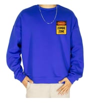 UNİSEX KİŞİYE ÖZEL BASKILI WAFERWEAR SWEATSHİRT (Mavi)
