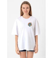 Dragon Ball Z Anime Shenron Beyaz Kadın Oversize Tshirt