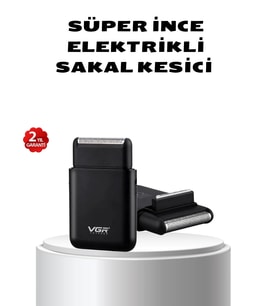 Elektrikli Tıraş Makinesi Çift Başlıklı Ultra İnce Tasarım