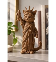 Özgürlüğün Kedisi Dekoratif Biblo - Büyük Boy - 22cm