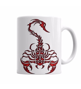 Escorpion Red Kupa Bardak Porselen