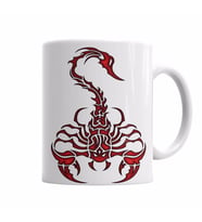 Escorpion Red Kupa Bardak Porselen