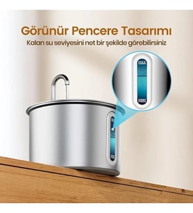 Evcil Hayvan Su Pınarı - Paslanmaz Çelik - 2.2 Litre Kapasite