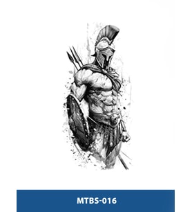 MTBS-021 ORTA BOY SPARTALI SAVAŞCI DESEN GEÇİCİ DÖVME-TATTO