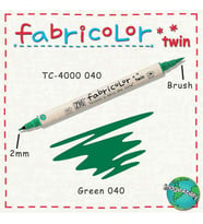 Zig Fabricolor Twin Çift Uçlu Kumaş Boyama Kalemi GREEN 