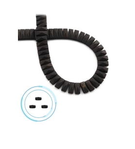 Hematit Doğal Taş Mat Siyah Piramit Kesim Çift Delik 8x4mm Dizi [AA]