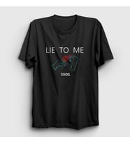 Presmono Unisex Siyah Lie 5 Seconds Of Summer T-Shirt 78860tt