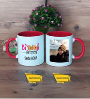 Biyoloji Öğretmeni Kupa Bardak Kırmızı Fotoğraflı Öğretmenler Günü Hediyesi
