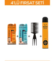 Fontenay Saç Şekillendirici Pudra Toz Wax Mat Effect Ve Ultra Strong 20gr + Şekil Tarak'ı 2 + Saç Spreyi 2 400ML 4'lü Set