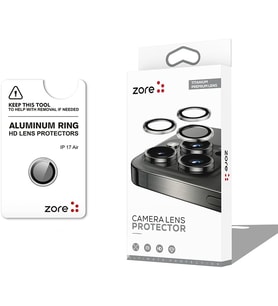 Apple iPhone 17 Air İçin Zore CL-12 Premium Safir Parmak İzi Bırakmayan Anti-Reflective Kamera Lens Koruyucu (Gümüş)