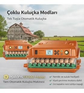 Fx100 Tam Otomatik Kuluçka Makinesi 100 Yumurta Kapasiteli Yeni Nesil Havalandırma Otomatik Su S