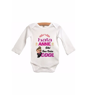 Hala Anne Gibi Ama Daha Cool Patron Bebekli Zıbın Body