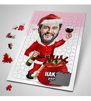 Kişiye Özel Neşeli Bir Yıl Olsun Karikatürlü Puzzle