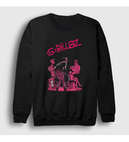 Presmono Unisex Siyah Stage Gorillaz Sweatshirt 55032tt